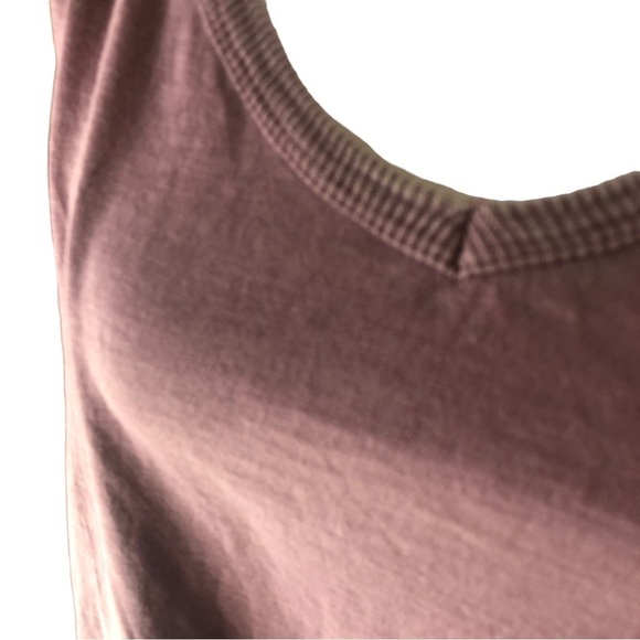 LOGO Lori Goldstein Cotton Tee Women 3X Mauve VNeck Pockets 3/4 Sleeves - Picture 2 of 12